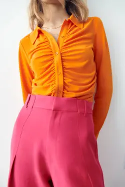 شومیز زنانه نارنجی زارا