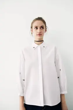 شومیز زنانه سفید زارا