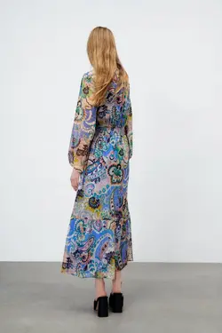 پیراهن میدی زنانه چند رنگ زارا