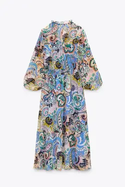 پیراهن میدی زنانه چند رنگ زارا