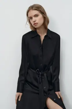 پیراهن میدی زنانه مشکی زارا