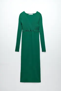 پیراهن میدی زنانه سبز زارا