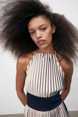 پیراهن میدی زنانه بژ زارا