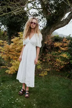 پیراهن میدی زنانه سفید زارا