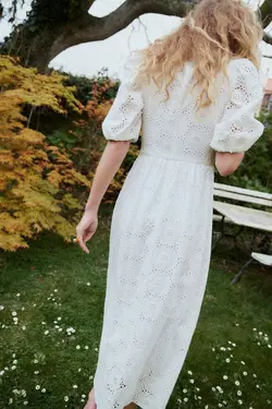 پیراهن میدی زنانه سفید زارا