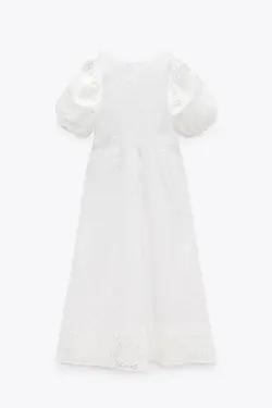 پیراهن میدی زنانه سفید زارا