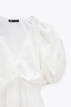 پیراهن میدی زنانه سفید زارا