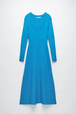 پیراهن میدی زنانه آبی زارا