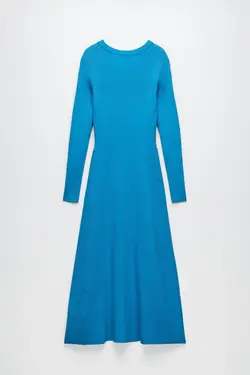 پیراهن میدی زنانه آبی زارا