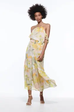 پیراهن میدی زنانه چند رنگ زارا