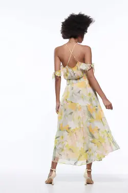 پیراهن میدی زنانه چند رنگ زارا