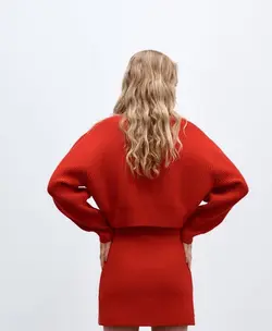دامن زنانه قرمز زارا