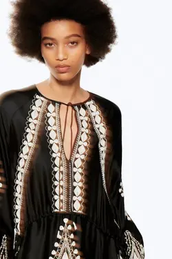 پیراهن میدی زنانه مشکی زارا