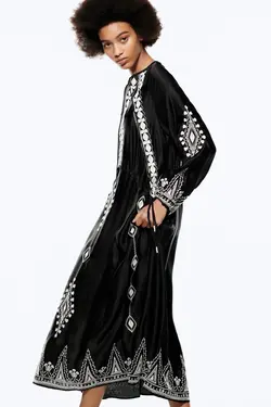 پیراهن میدی زنانه مشکی زارا