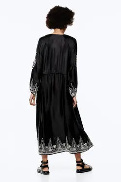 پیراهن میدی زنانه مشکی زارا