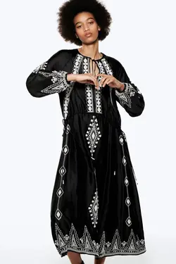 پیراهن میدی زنانه مشکی زارا