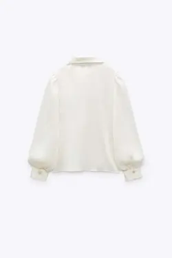 شومیز زنانه سفید تیره زارا