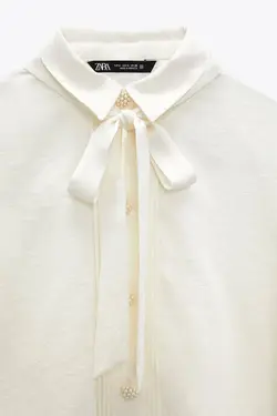 شومیز زنانه سفید تیره زارا