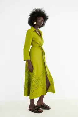 پیراهن میدی زنانه سبز زارا