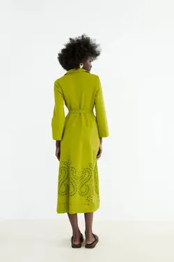 پیراهن میدی زنانه سبز زارا