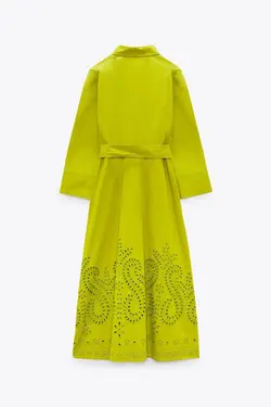 پیراهن میدی زنانه سبز زارا