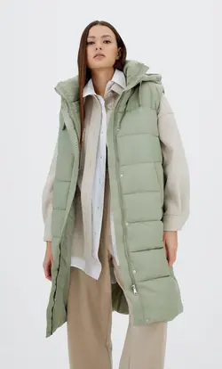 کاپشن پافر زنانه سبز استرادیواریوس