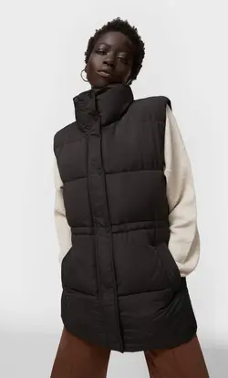 کاپشن پافر زنانه مشکی استرادیواریوس