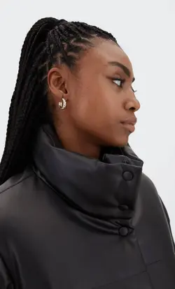 کاپشن پافر زنانه مشکی استرادیواریوس