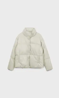 کاپشن پافر زنانه سفید تیره استرادیواریوس