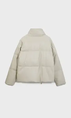 کاپشن پافر زنانه سفید تیره استرادیواریوس