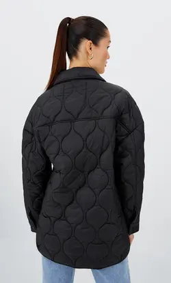 کاپشن پافر زنانه مشکی استرادیواریوس