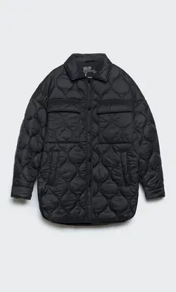 کاپشن پافر زنانه مشکی استرادیواریوس