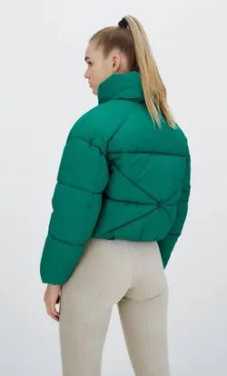 کاپشن پافر زنانه سبز استرادیواریوس