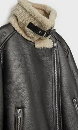 کاپشن بایکر زنانه مشکی استرادیواریوس