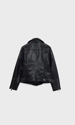 کاپشن بایکر زنانه مشکی استرادیواریوس