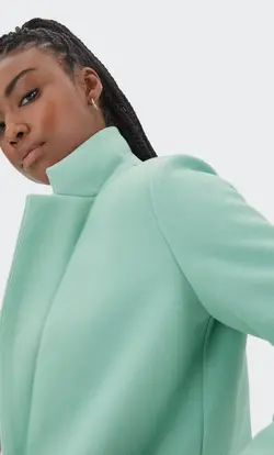 پالتو زنانه سبز استرادیواریوس