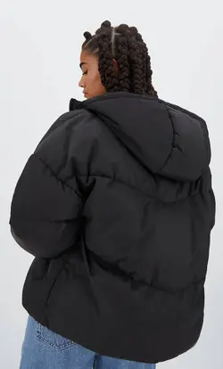 کاپشن پافر زنانه مشکی استرادیواریوس