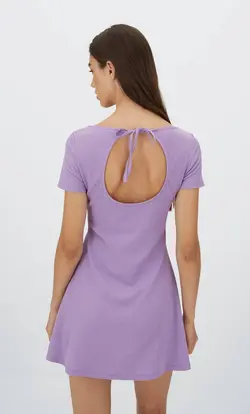 پیراهن کوتاه زنانه بنفش استرادیواریوس