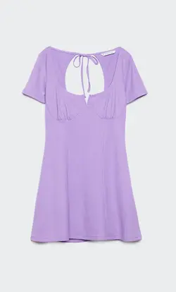 پیراهن کوتاه زنانه بنفش استرادیواریوس