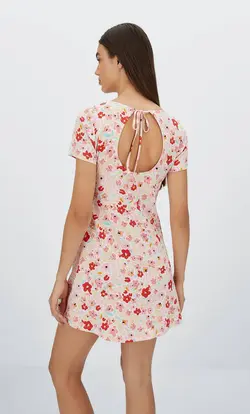 پیراهن کوتاه زنانه صورتی استرادیواریوس