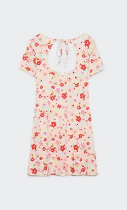 پیراهن کوتاه زنانه صورتی استرادیواریوس