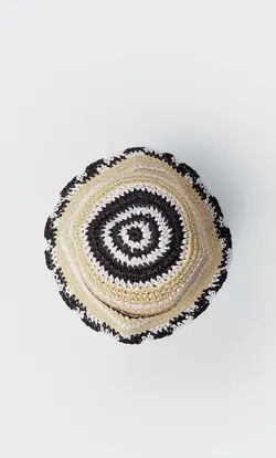 کلاه حصیری زنانه قهوه ای استرادیواریوس