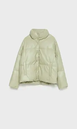 کاپشن پافر زنانه سبز استرادیواریوس