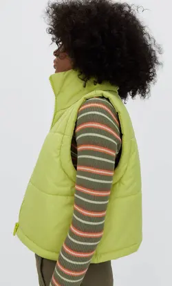 کاپشن پافر زنانه سبز استرادیواریوس