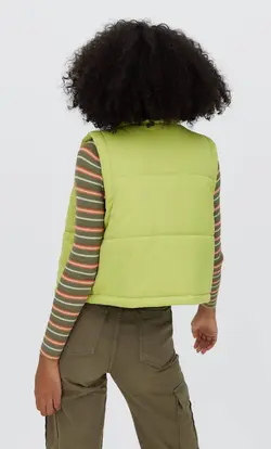 کاپشن پافر زنانه سبز استرادیواریوس