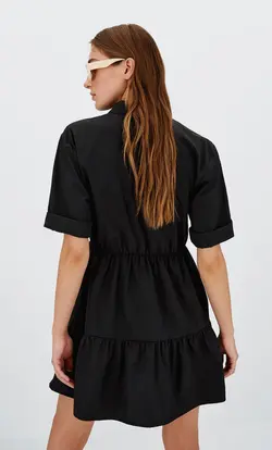 پیراهن کوتاه زنانه مشکی استرادیواریوس