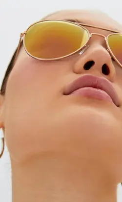 عینک آفتابی زنانه زرد استرادیواریوس