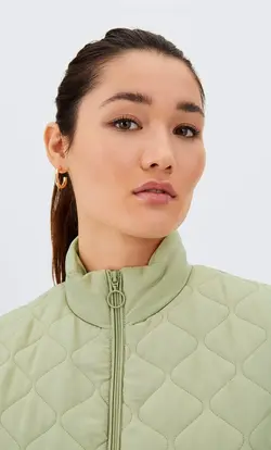 کاپشن پافر زنانه خاکی استرادیواریوس