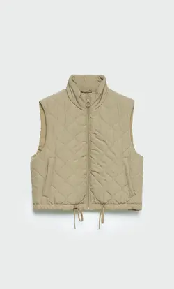 کاپشن پافر زنانه بژ استرادیواریوس