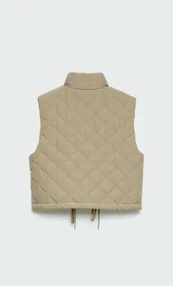 کاپشن پافر زنانه بژ استرادیواریوس